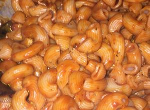 Una foto de Fideos con salsa de tomate