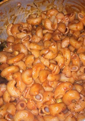 Una foto de Fideos con salsa de tomate