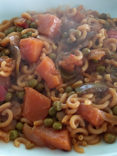 Una foto de Fideos a la cazuela con calabaza