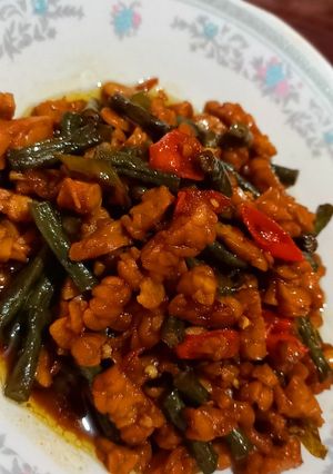 Foto resep Tumis Tempe kacang panjang