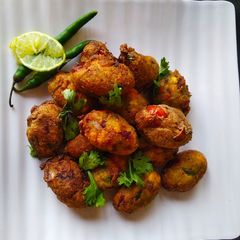 A picture of Rice and veggies kebab.