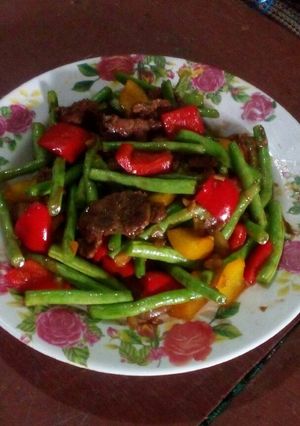 Foto resep Daging cah baby buncis dan paprika