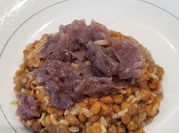 A picture of lentil brown rice