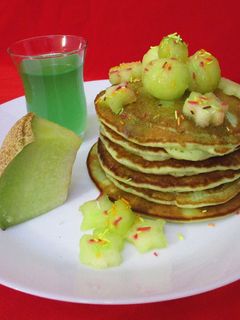 عکسی از دستور پنکیک طالبی 🥞 🍈