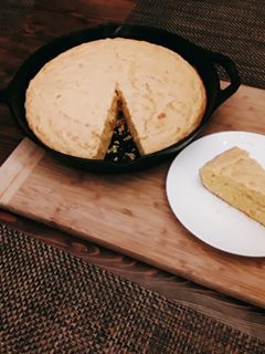 A picture of Sugar and Spice Buttermilk cornbread.