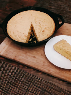 A picture of Sugar and Spice Buttermilk cornbread.