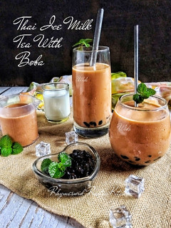 Foto resep Thai Ice Milk Tea With Boba