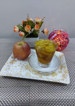 A picture of Apple with jaggery murabba.