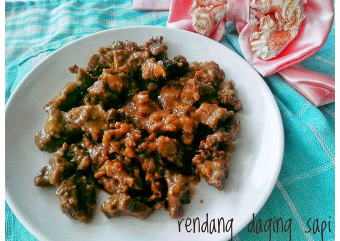 Resep Rendang daging sapi simpel Anti Gagal