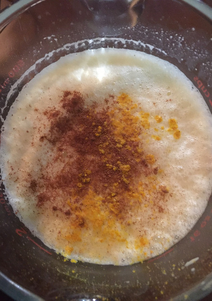 Una foto de Leche de soya batida con especias