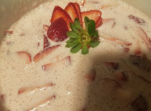 Una foto de Fresas con crema