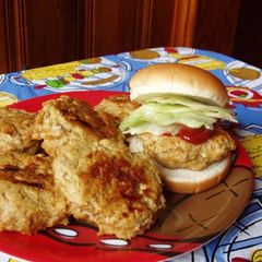 Chicken, Mango And Chickpea Burgers A picture of Chicken, Mango And Chickpea Burgers.