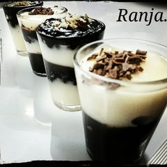 A picture of Choco Vanilla Panna cotta.