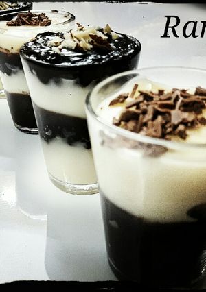 A picture of Choco Vanilla Panna cotta.