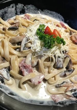 Foto resep Fettucini carbonara