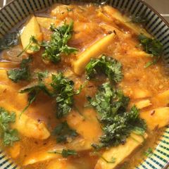 A picture of Arbi or colocasia curry.