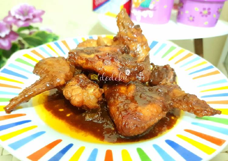 Cara Gampang Membuat Chicken Wings with Soy Sauce (Ayam Kecap), Enak