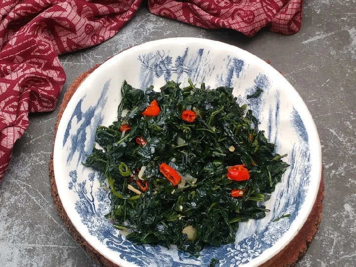 Cara Mudah Menyiapkan Resep (188) Tumis Daun Pepaya Jepang yang Lezat Anti Ribet, Mantap Sekali