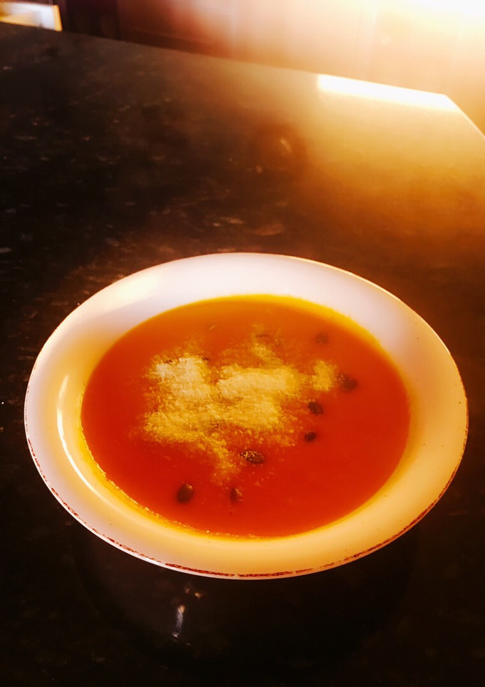 Una foto de Deliciosa crema de calabacita sin leche!