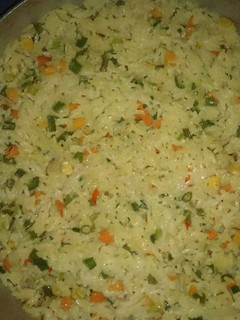 A picture of Coconut rice fried style.