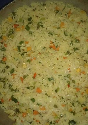 A picture of Coconut rice fried style.