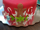 Pastel navideño decorado con fondant