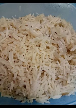 A picture of Jeera onion Rice.