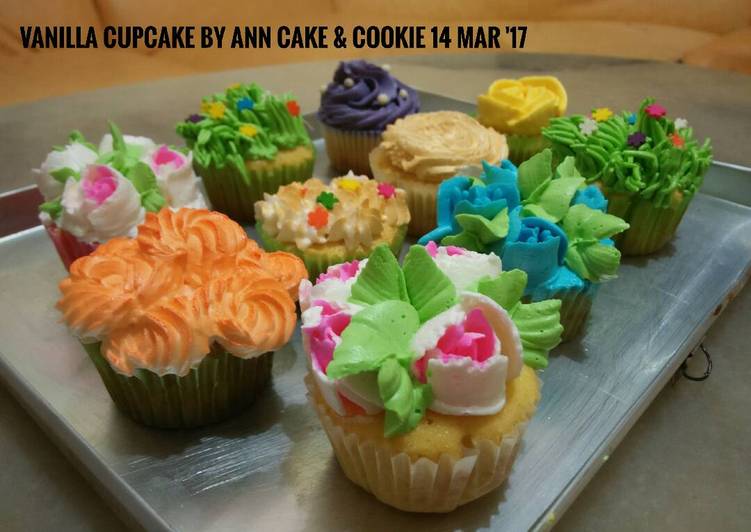 Resep Vanilla cupcakes (joy of baking recipe) |  Membuat Vanilla cupcakes (joy of baking recipe) Anti Gagal