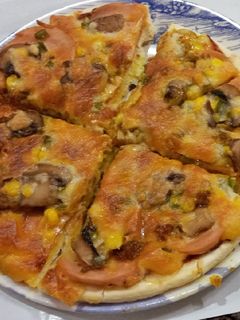 عکسی از دستور پیتزا خونگی خوشمزه😋