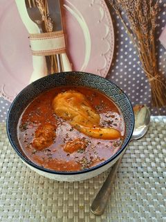 Teljes kiörlésű liszttel készült töltött paprika 🍅🫑🥖 recept fotója