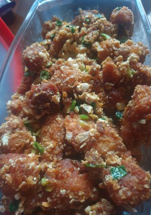 Foto resep Ayam kriuk balut telur asin