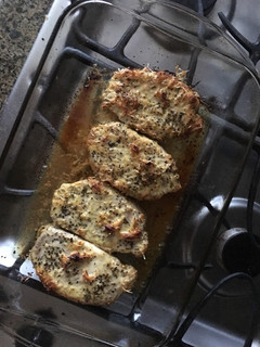A picture of Parmesan-Dijon Crusted Pork Chops.