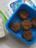Chhole tikki with curd sauce