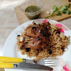 Kabsa Arabian dish A picture of Kabsa Arabian dish.