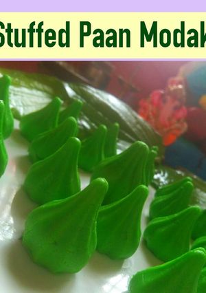 A picture of Stuffed paan modak.