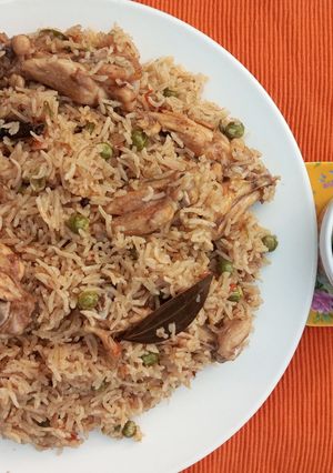 A picture of Peas and Wings Rice 🤤🍛.