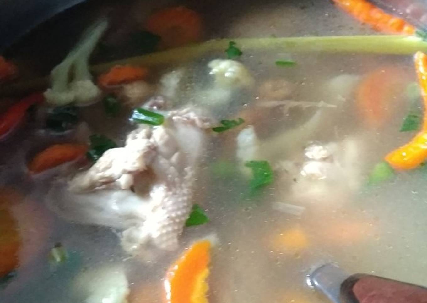 Sop ayam pecok simpel