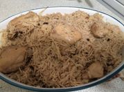 A picture of chicken and corn rice