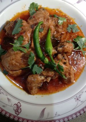A picture of Homemade degi chicken qorma.