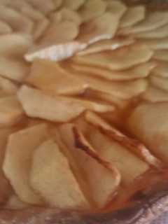 Una foto de Tarta de manzana y crema de vainilla sin gluten