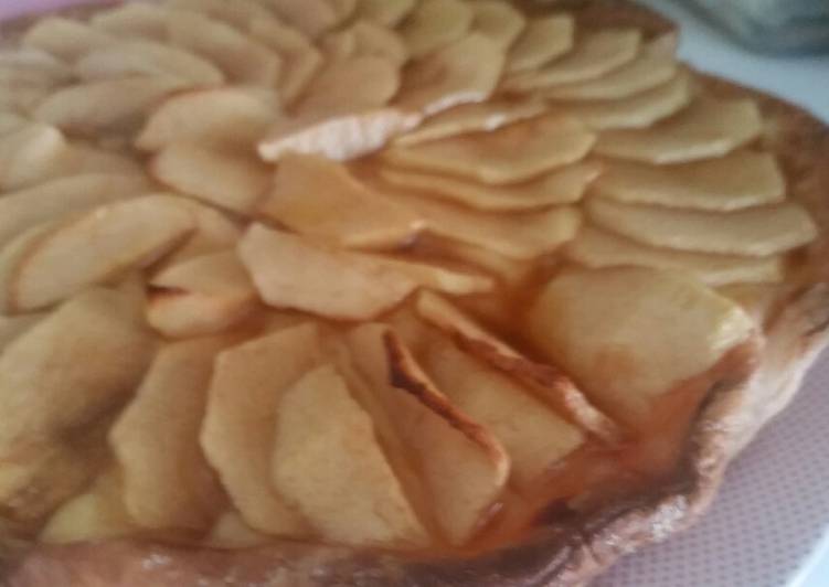 Tarta de manzana y crema de vainilla sin gluten