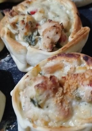 Una foto de Canastitas de pollo