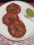 Healthy Beetroot Chana Sattu Mini Cheela