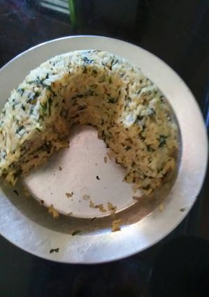 Una foto de Arroz a la florentina con acelga