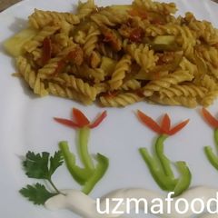 A picture of Pasta jalfrezi fries.