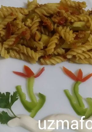 A picture of Pasta jalfrezi fries.