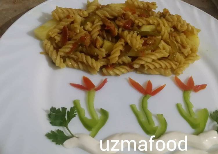 Easiest Way to Prepare Ultimate Pasta jalfrezi fries