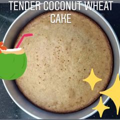 A picture of Tender coconut wheat cake.