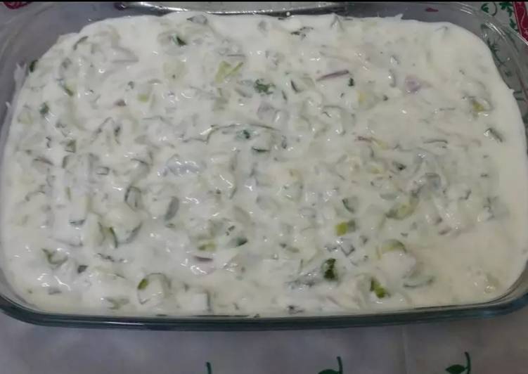 Recipe of Favorite Cucumber Onion Raita