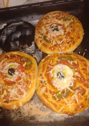 Une photo de Mini pizzas, pâte magique et délicieuse